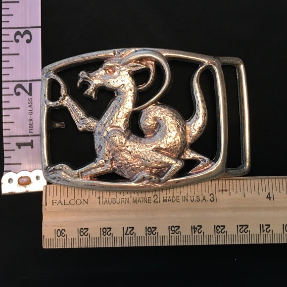 Vintage Brass Dragon Belt Buckle main image 7